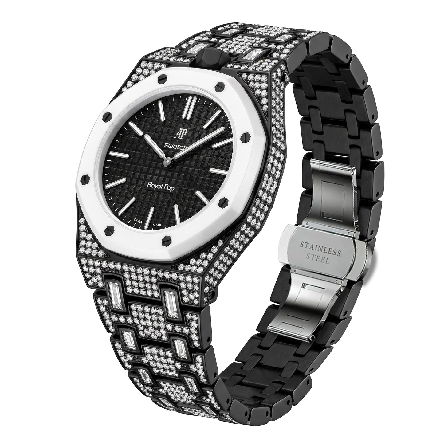 [Garvey]Royal Oak Pop Exclusive Bioceramic Case & Bioceramic Strap Full Diamond