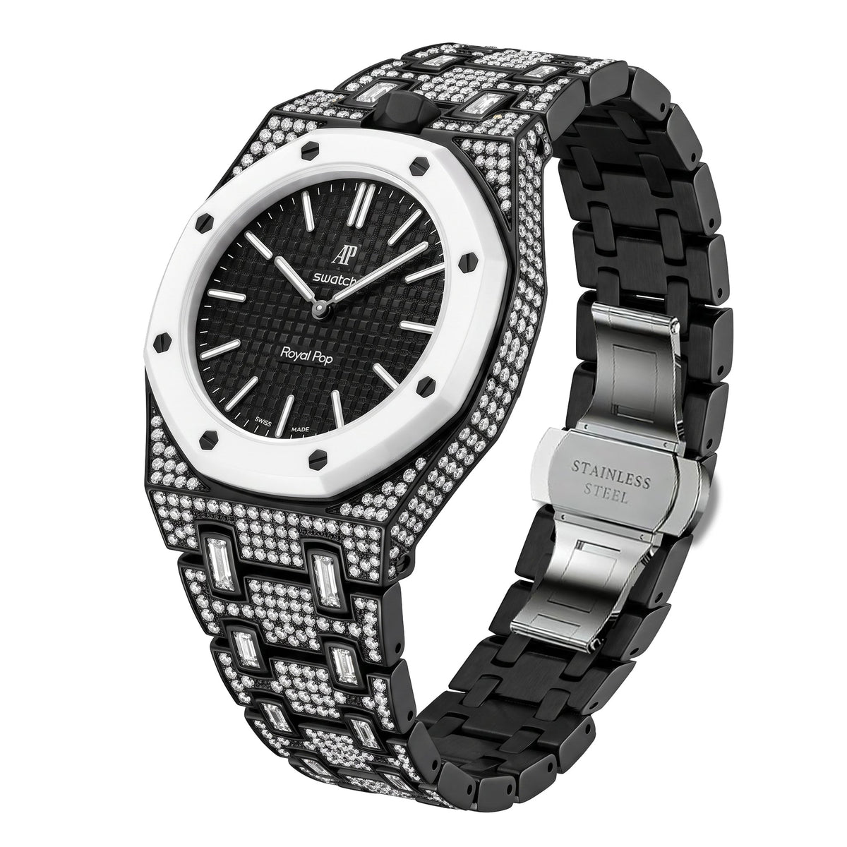 [Garvey]Royal Oak Pop Exclusive Bioceramic Case & Bioceramic Strap Full Diamond
