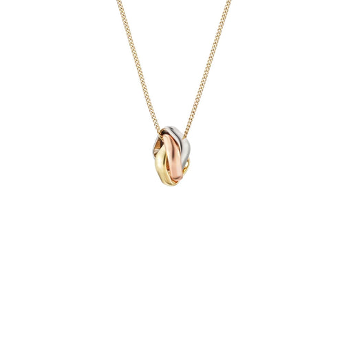 [Garvey]TRI-COLOR SQUARE RING NECKLACE