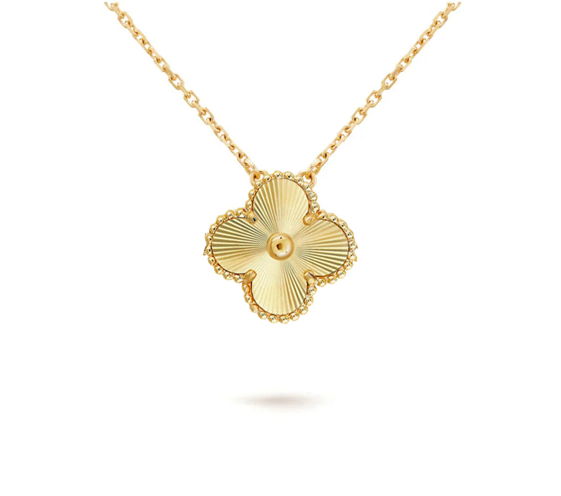 [Garvey]15MM CLOVER FLOWER PENDANT NECKLACE COLLECTION
