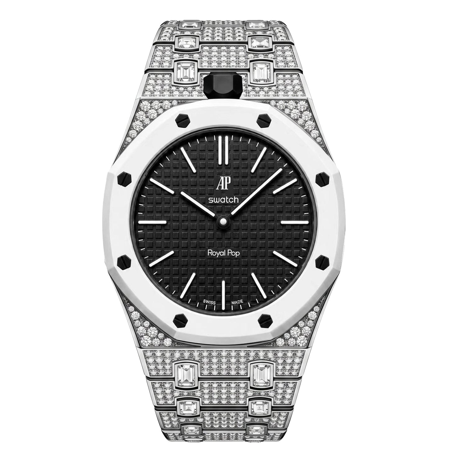 [Garvey]Royal Oak Pop Exclusive Bioceramic Case & Bioceramic Strap Full Diamond
