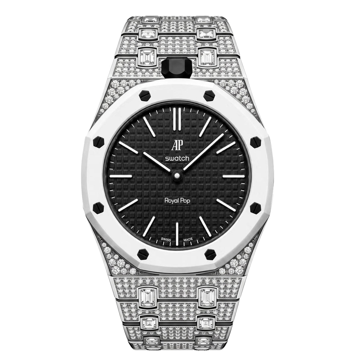 [Garvey]Royal Oak Pop Exclusive Bioceramic Case & Bioceramic Strap Full Diamond