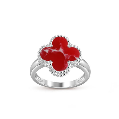 [Garvey]LUCKY CLOVER VINTAGE WHITE GOLD RING COLLECTION