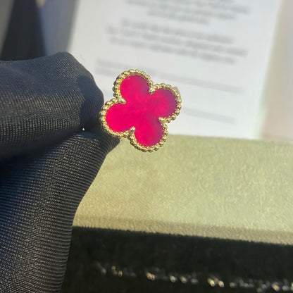 [Garvey]NEW CLOVER PINK ENAMEL RINGS