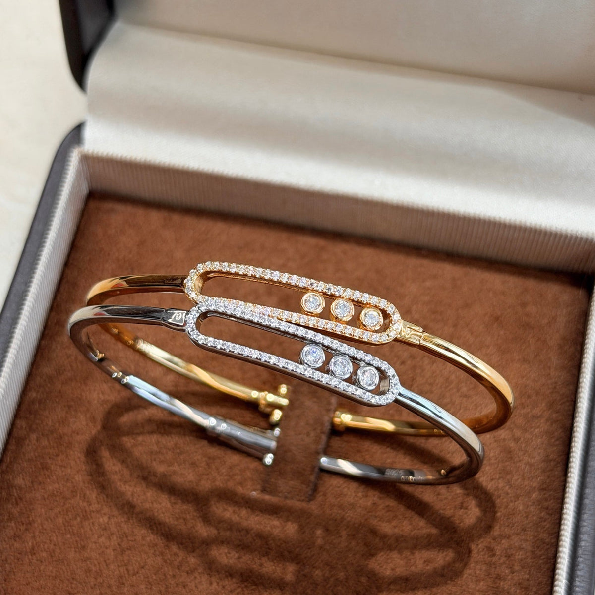 [Garvey]Move Pav¨¦ Diamond Bangle Bracelet M