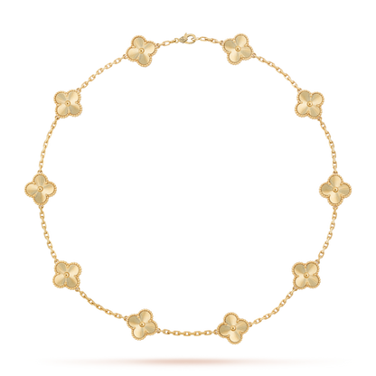 [Garvey ]CLOVER 10 MOTIFS LASER NECKLACE