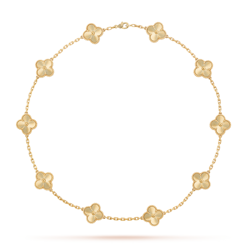 [Garvey ]CLOVER 10 MOTIFS LASER NECKLACE