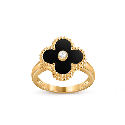 [Garvey]LUCKY CLOVER DIAMOND-ACCENT GOLD RING COLLECTION