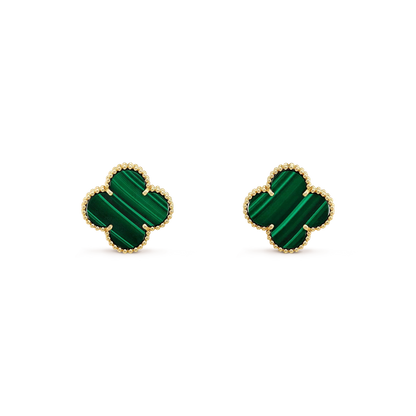 [Garvey ]CLOVER MINI 9.5MM MALACHITE  EARRINGS