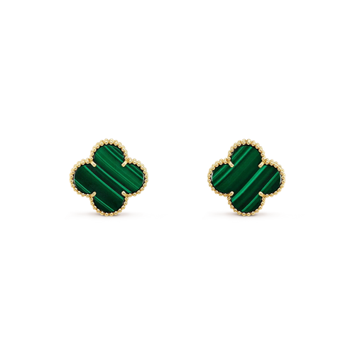 [Garvey ]CLOVER MINI 9.5MM MALACHITE  EARRINGS