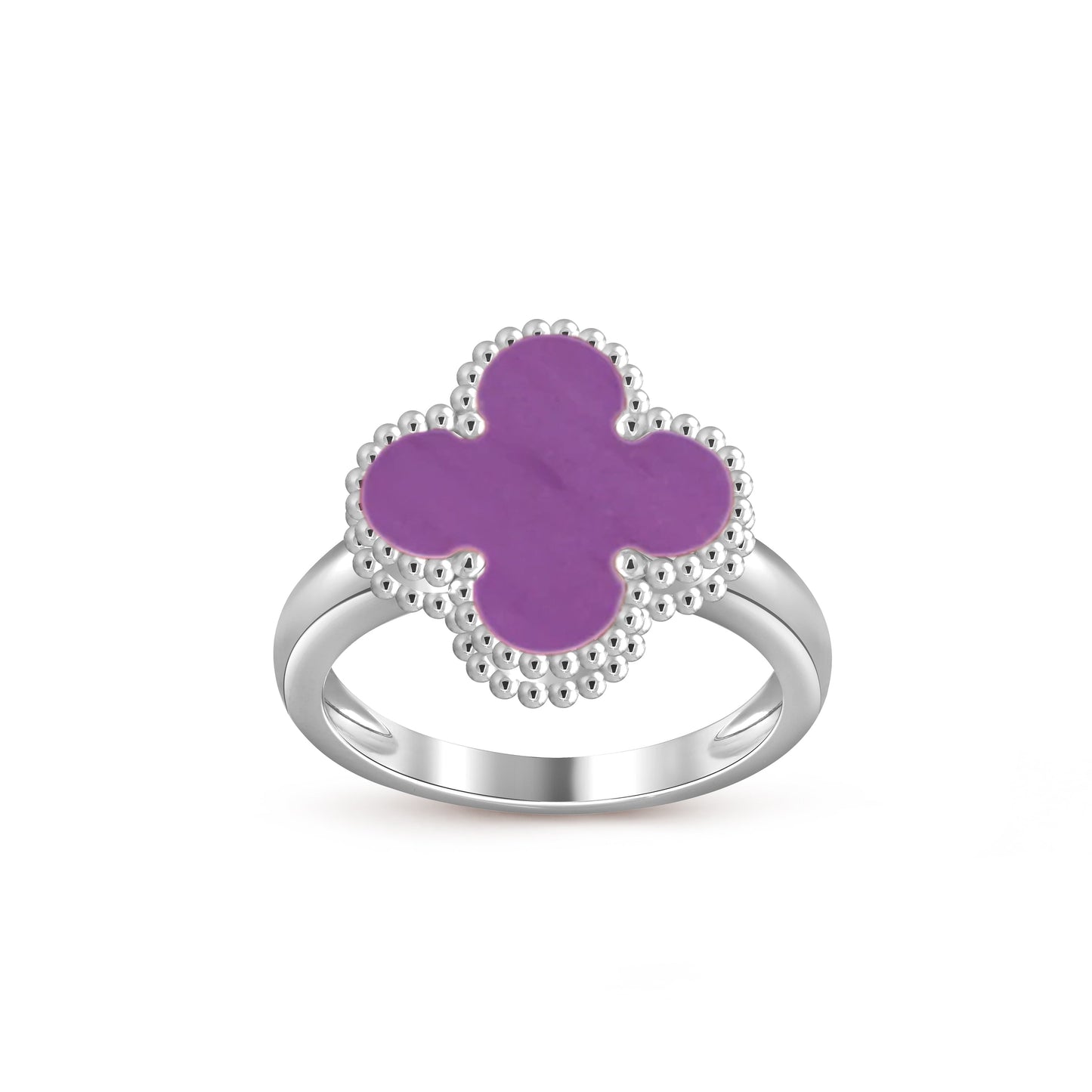 [Garvey]LUCKY CLOVER VINTAGE WHITE GOLD RING COLLECTION