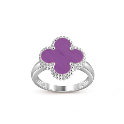 [Garvey]LUCKY CLOVER VINTAGE WHITE GOLD RING COLLECTION