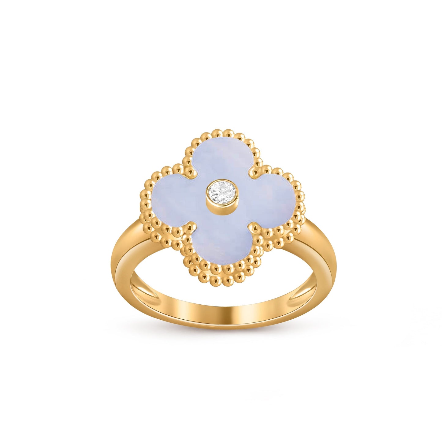 [Garvey]LUCKY CLOVER DIAMOND-ACCENT GOLD RING COLLECTION