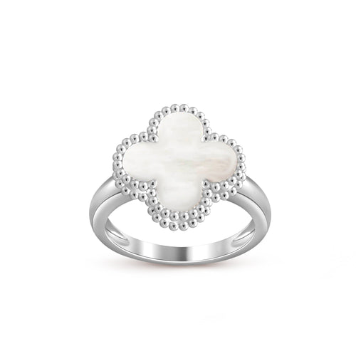 [Garvey]LUCKY CLOVER VINTAGE WHITE GOLD RING COLLECTION
