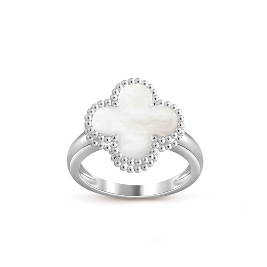 [Garvey]LUCKY CLOVER VINTAGE WHITE GOLD RING COLLECTION