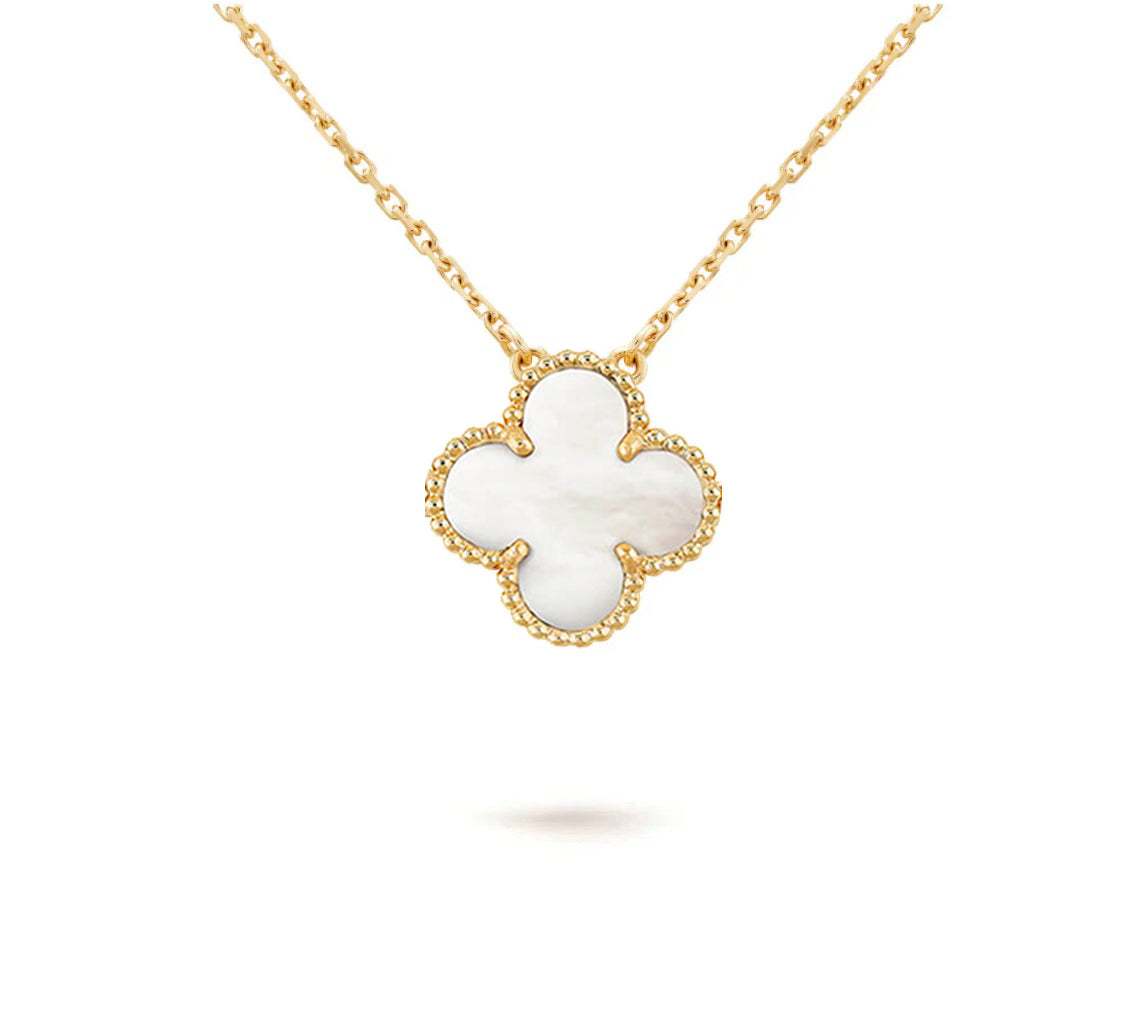 [Garvey]15MM CLOVER FLOWER PENDANT NECKLACE COLLECTION