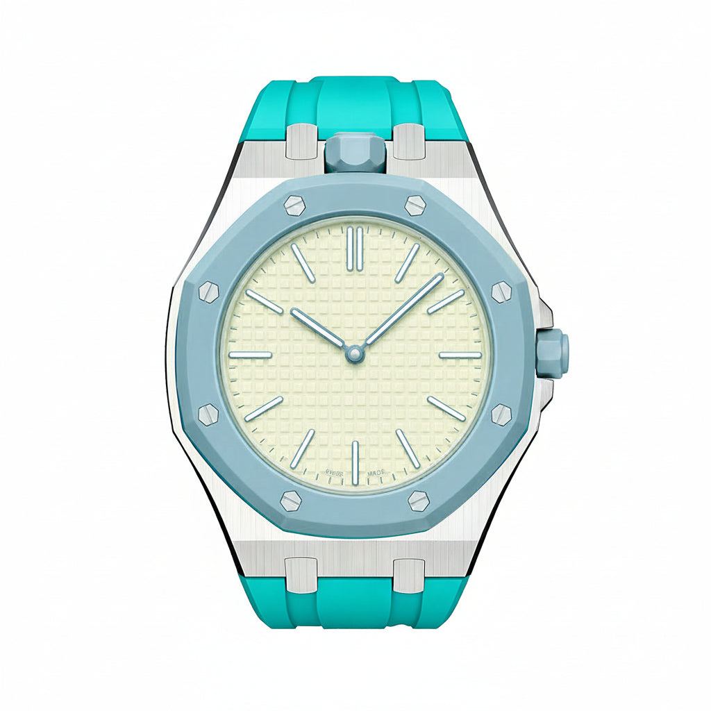 [Garvey]OAK POP SKY BLUE STEEL SILICONE STRAP