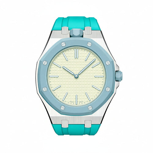 [Garvey]OAK POP SKY BLUE STEEL SILICONE STRAP