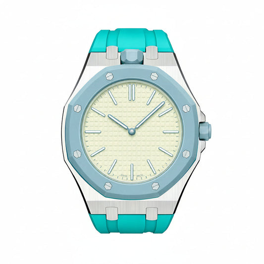 [Garvey]OAK POP SKY BLUE STEEL SILICONE STRAP