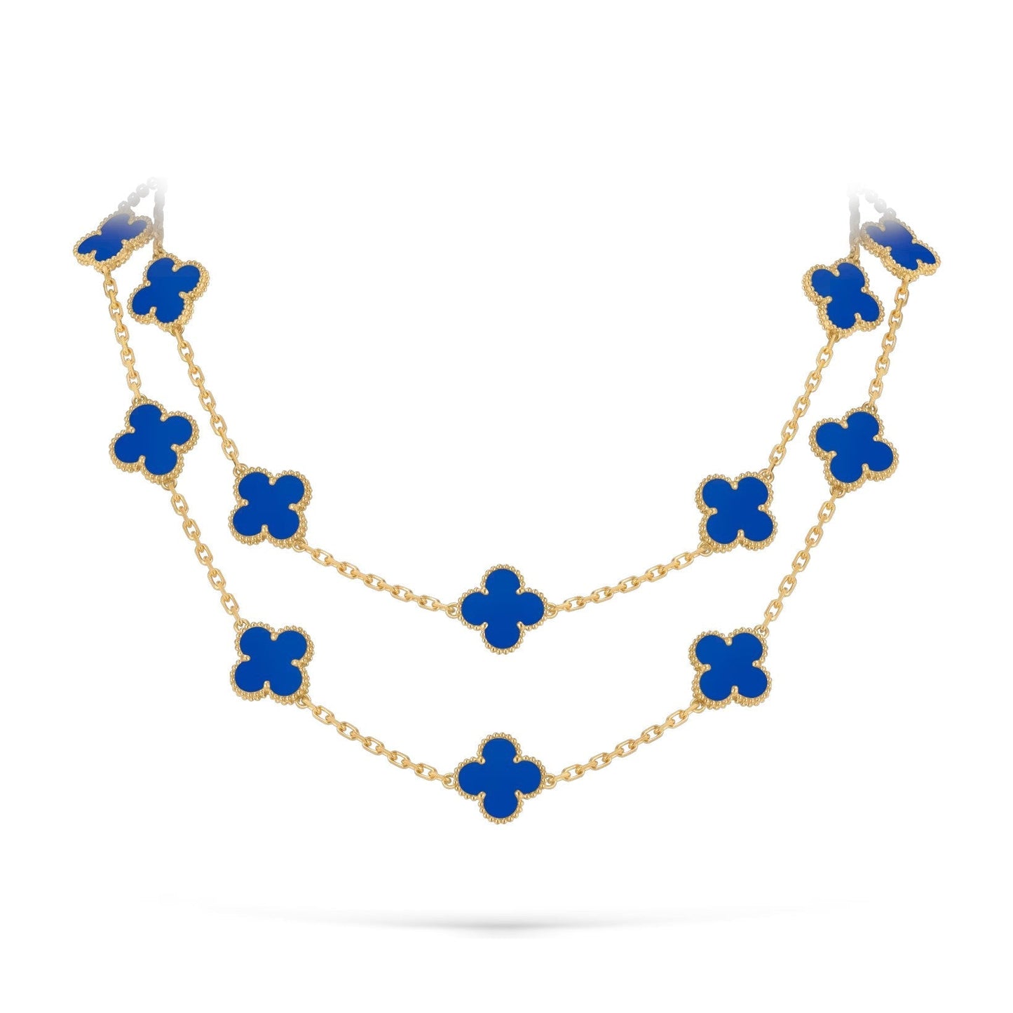 [Garvey]CLASSIC 20-MOTIF LUCKY CLOVER LONG NECKLACE GOLD COLLECTION
