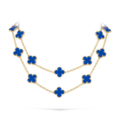 [Garvey]CLASSIC 20-MOTIF LUCKY CLOVER LONG NECKLACE GOLD COLLECTION