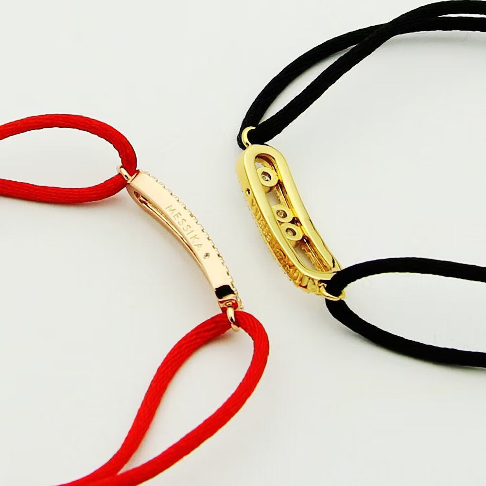 [Garvey]Messika Care(s) pink cord pav¨¦ bracelet
