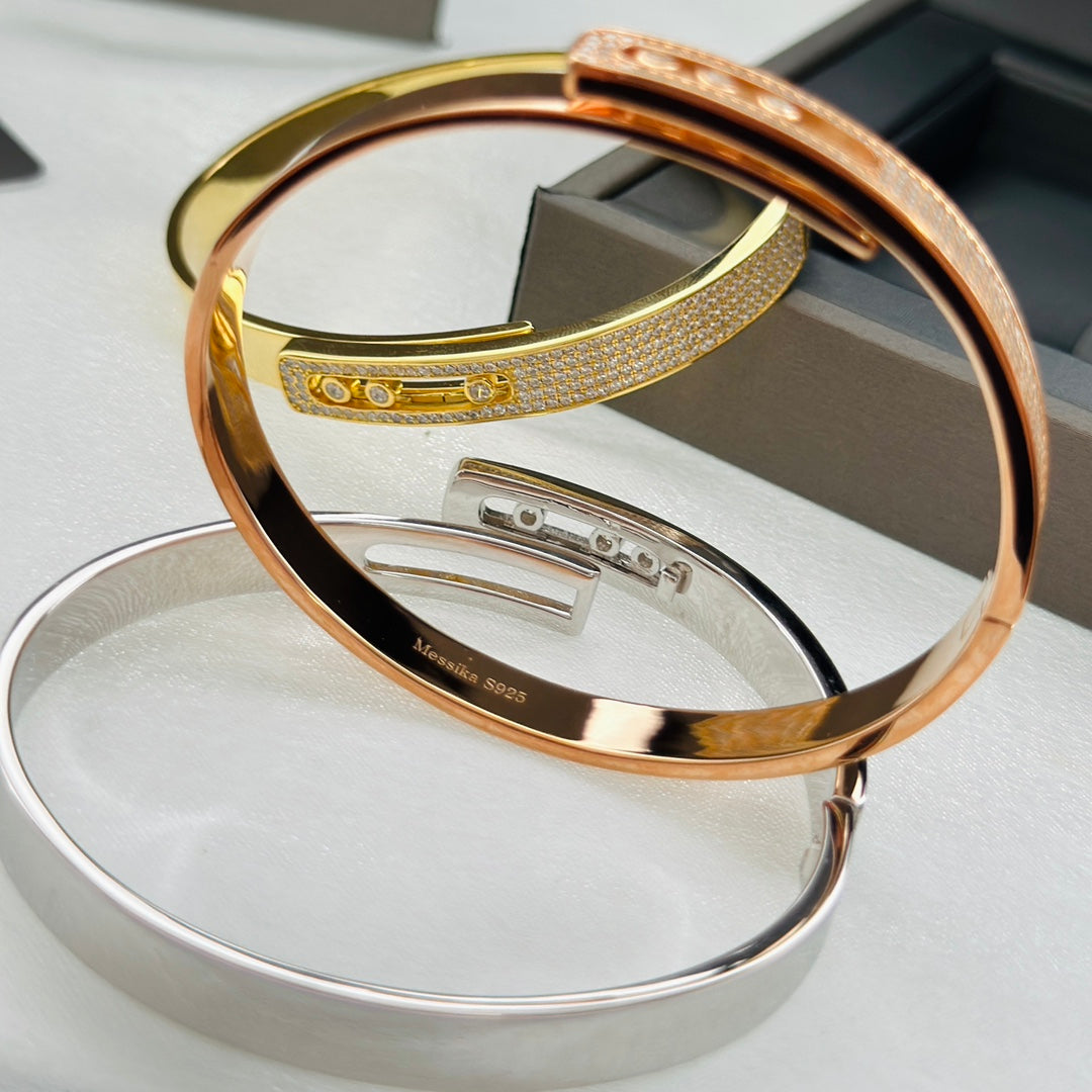 [Garvey]Move Noa Rose Gold Pav¨¦ Diamond Bangle Bracelet