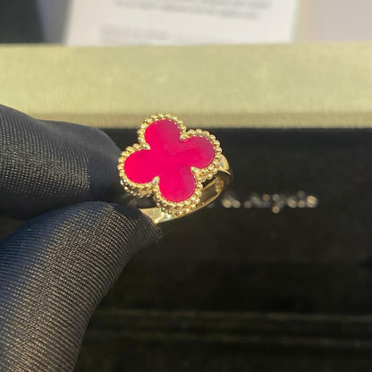 [Garvey]NEW CLOVER PINK ENAMEL RINGS