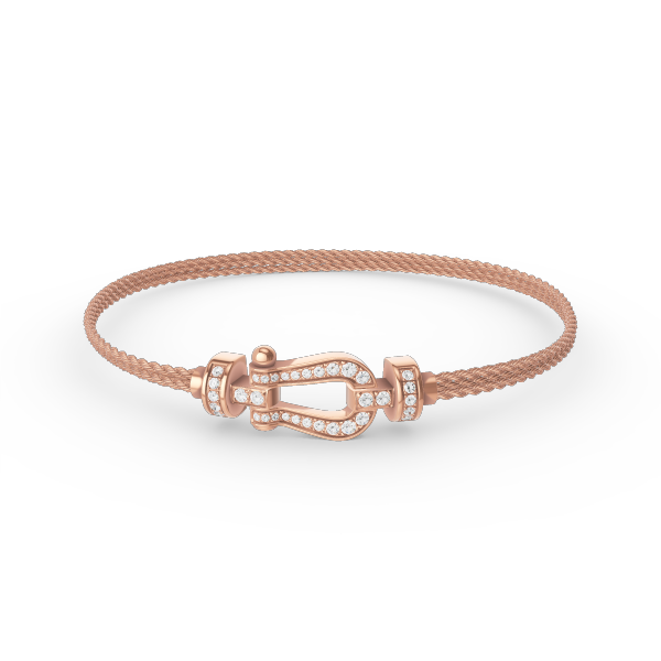 [Garvey ]FORCE SMALL HORSESHOE  DIAMOND CHAIN ROPE BRACELET
