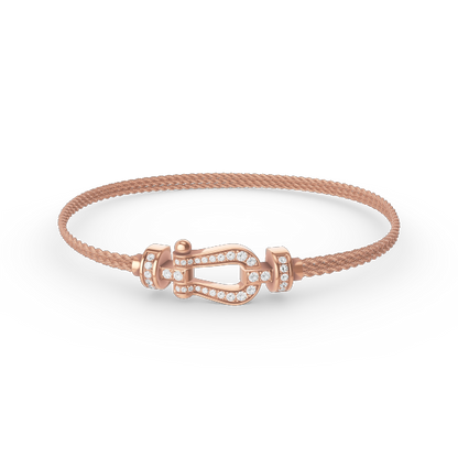 [Garvey ]FORCE SMALL HORSESHOE  DIAMOND CHAIN ROPE BRACELET