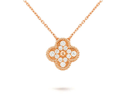 [Garvey]15MM CLOVER FLOWER PENDANT NECKLACE COLLECTION