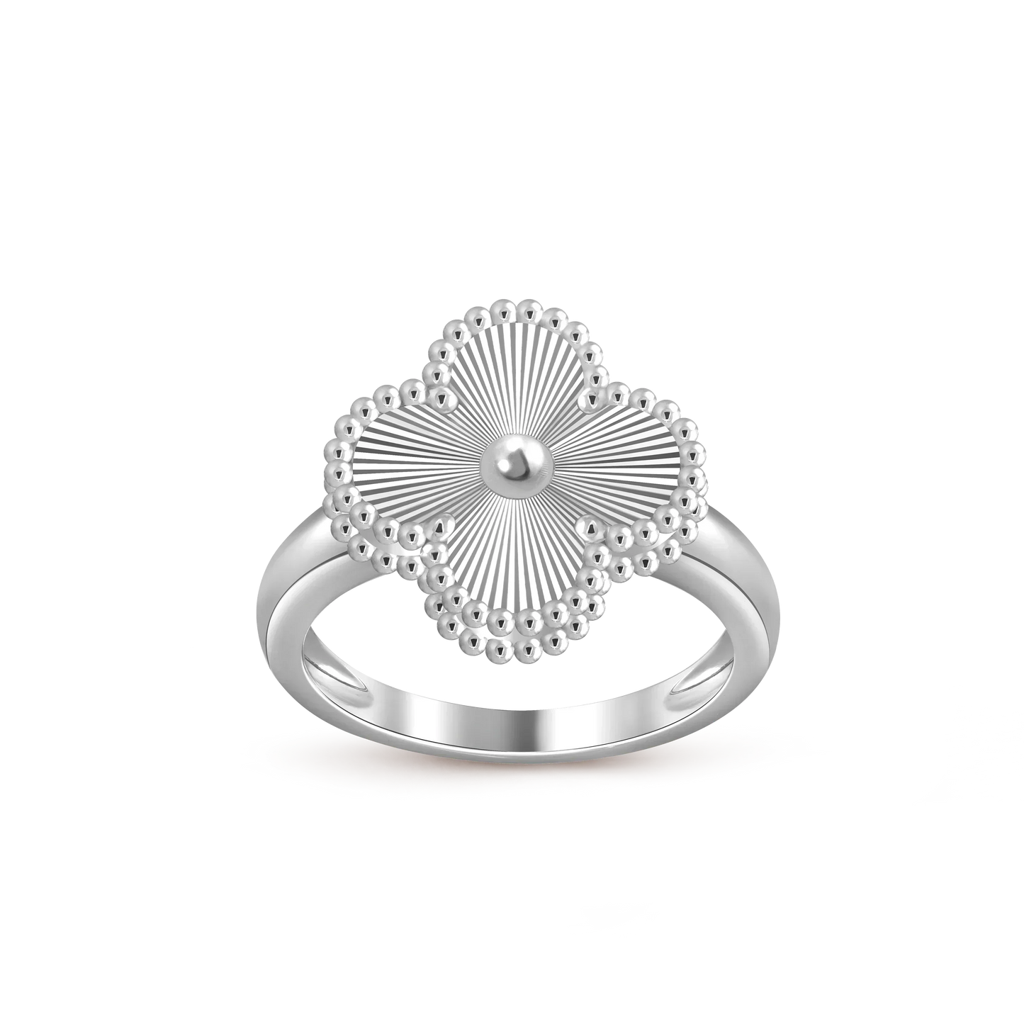 [Garvey]LUCKY CLOVER VINTAGE WHITE GOLD RING COLLECTION