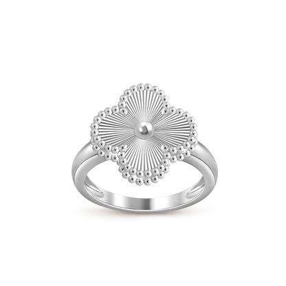 [Garvey]LUCKY CLOVER VINTAGE WHITE GOLD RING COLLECTION