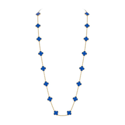 [Garvey]CLASSIC 20-MOTIF LUCKY CLOVER LONG NECKLACE GOLD COLLECTION
