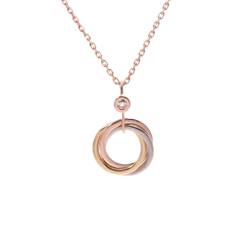 [Garvey ]TRINITY SILVER GOLD PINK GOLD NECKLACE