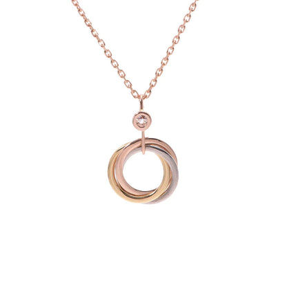 [Garvey ]TRINITY SILVER GOLD PINK GOLD NECKLACE