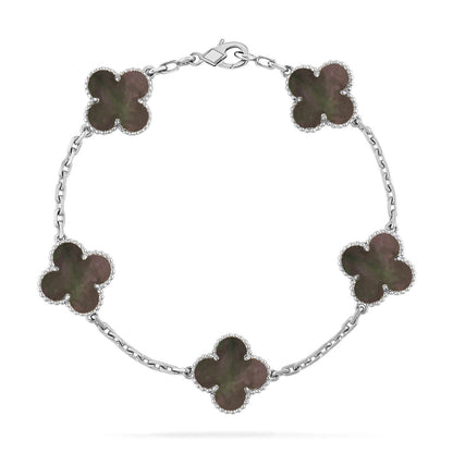 [Garvey ] CLOVER 5 MOTIF GRAY MOP BRACELET COLLECTION