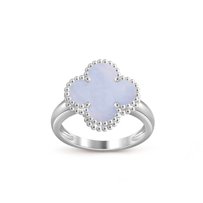 [Garvey]LUCKY CLOVER VINTAGE WHITE GOLD RING COLLECTION