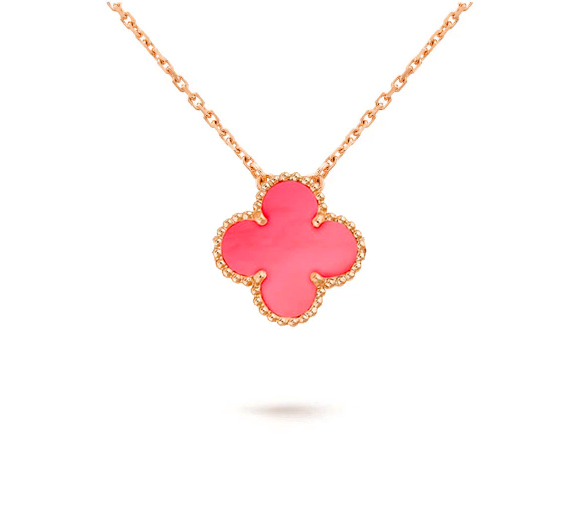 [Garvey]15MM CLOVER FLOWER PENDANT NECKLACE COLLECTION