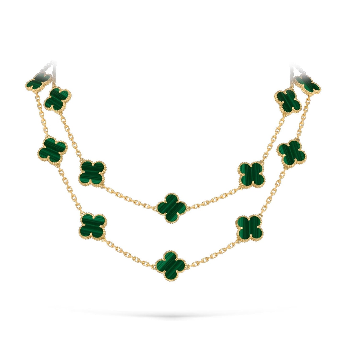 [Garvey]CLASSIC 20-MOTIF LUCKY CLOVER LONG NECKLACE GOLD COLLECTION