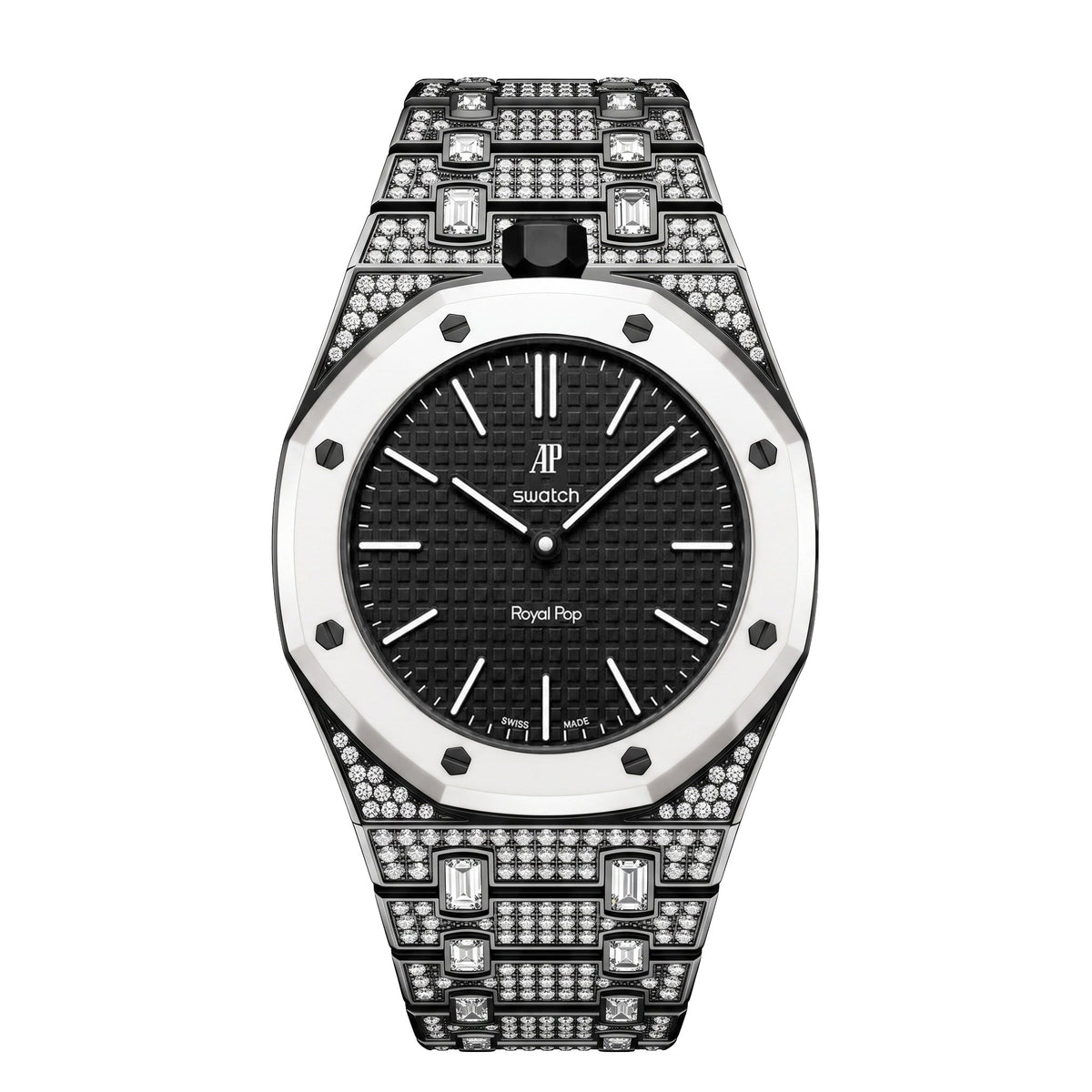 [Garvey]Royal Oak Pop Exclusive Bioceramic Case & Bioceramic Strap Full Diamond