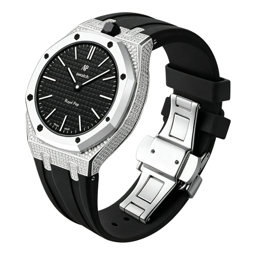 Royal Oak Pop Exclusive Steel Case With Diamond(Moissanite) & Silicone Strap
