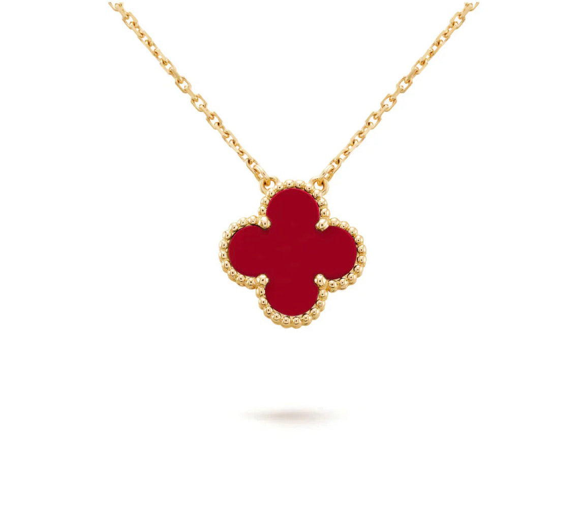 [Garvey]15MM CLOVER FLOWER PENDANT NECKLACE COLLECTION