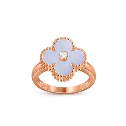 [Garvey]LUCKY CLOVER DIAMOND-ACCENT ROSE GOLD RING COLLECTION
