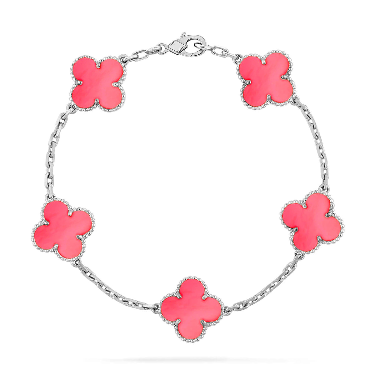 [Garvey ] CLOVER 5 MOTIFS  PINK MOP BRACELET COLLECTION