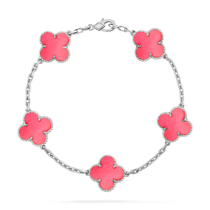 [Garvey ] CLOVER 5 MOTIFS  PINK MOP BRACELET COLLECTION