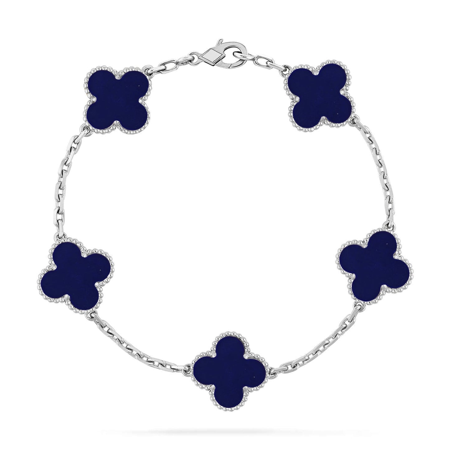 [Garvey]LUCKY CLOVER 5-MOTIF BRACELET - LAPIS LAZULI COLLECTION