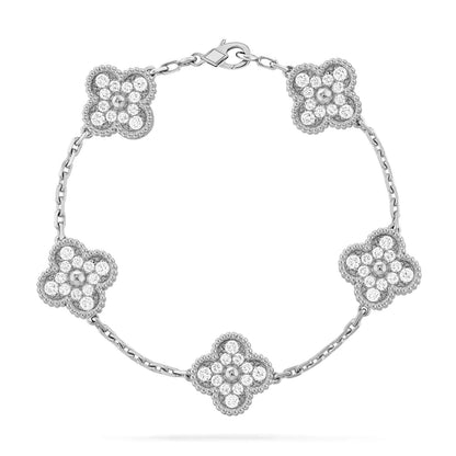 [Garvey ] CLOVER 5 MOTIF FULL DIAMOND BRACELET COLLECTION