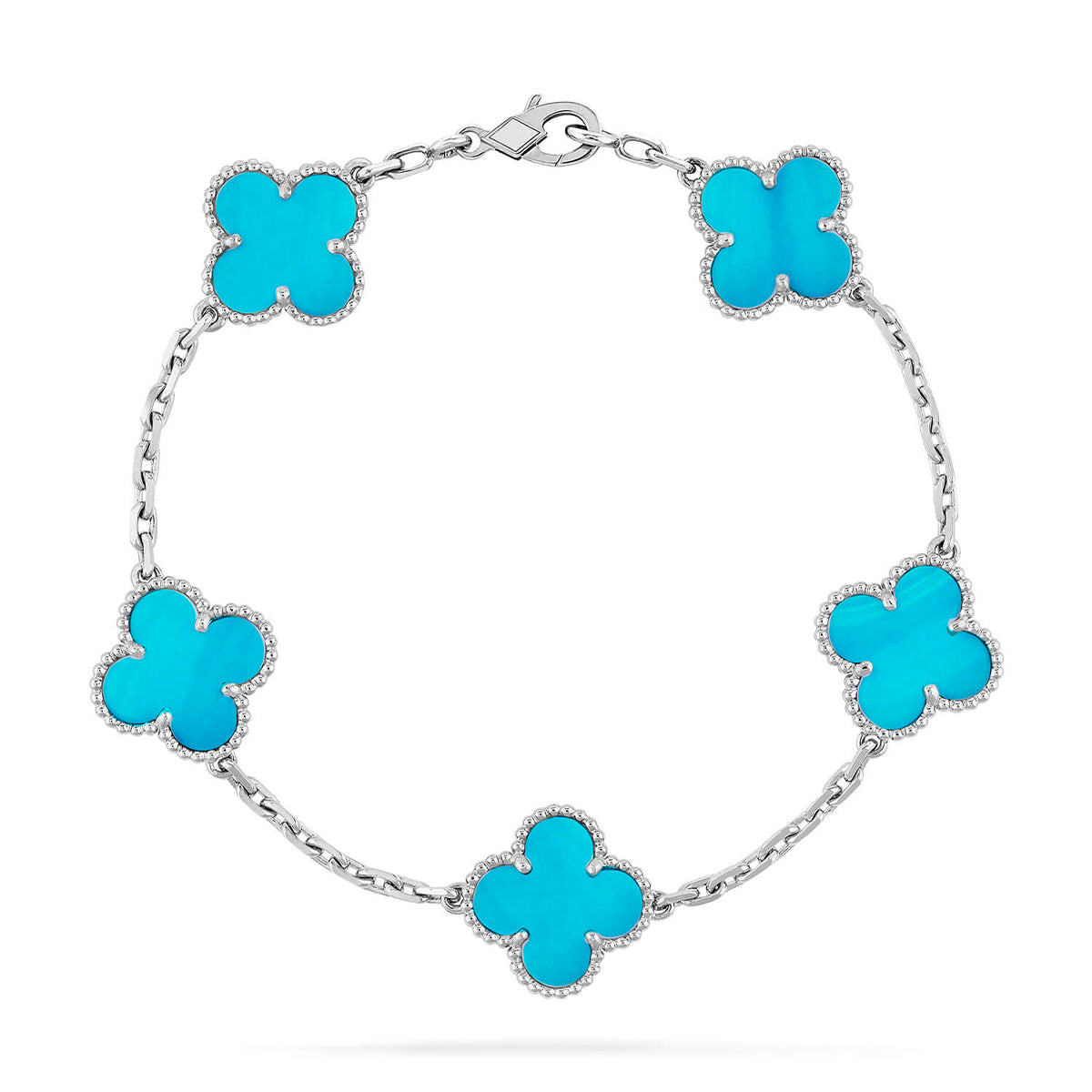 [Garvey ] CLOVER 5 MOTIF TURQUOISE BRACELET COLLECTION