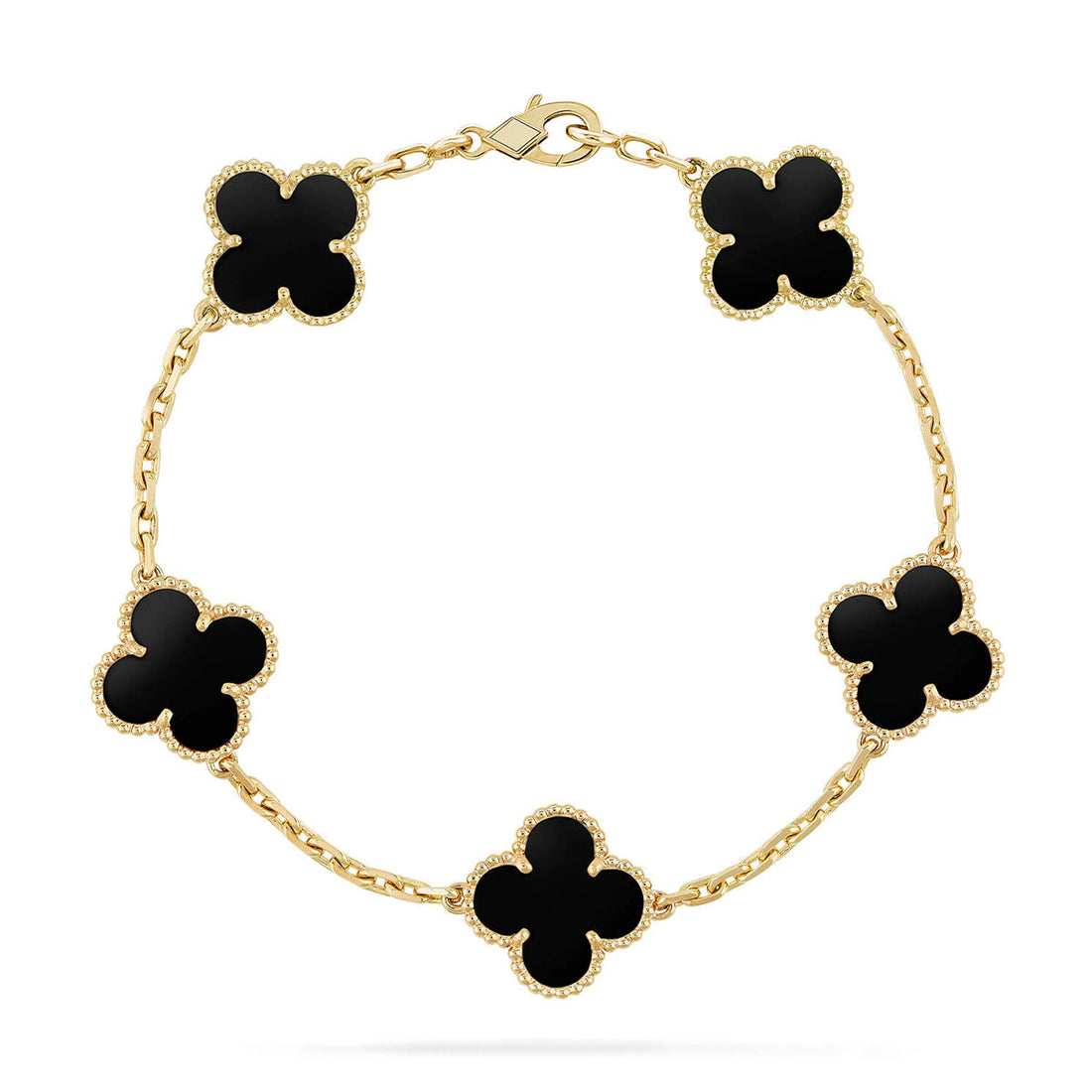 [Garvey ] CLOVER 5 MOTIF ONYXS BRACELET COLLECTION